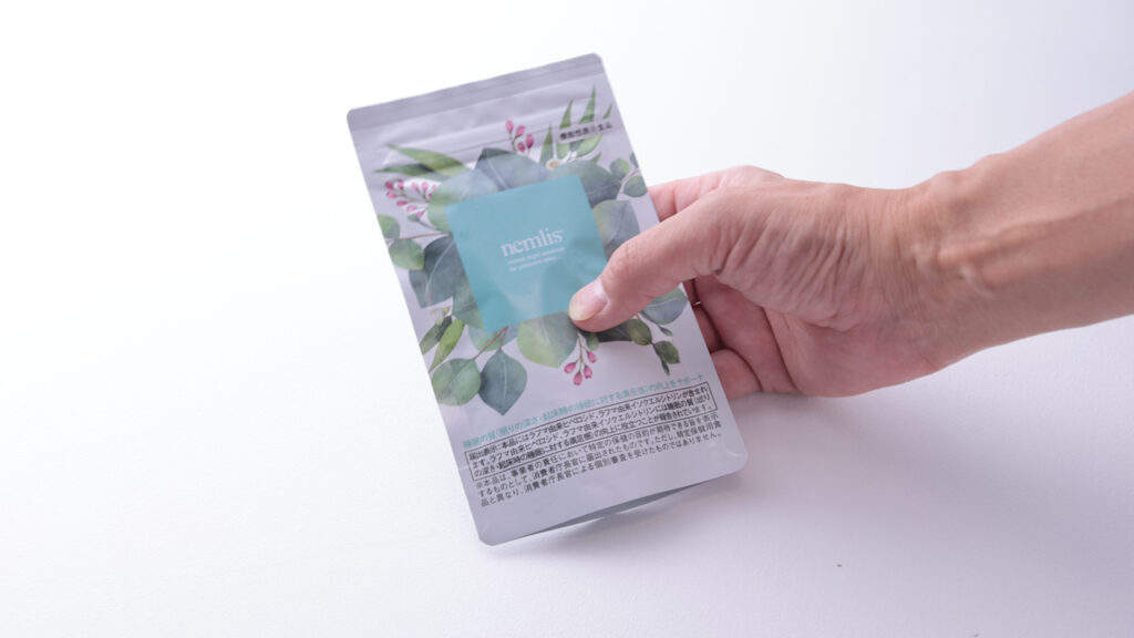 睡眠機能性表示食品ネムリスのパッケージ