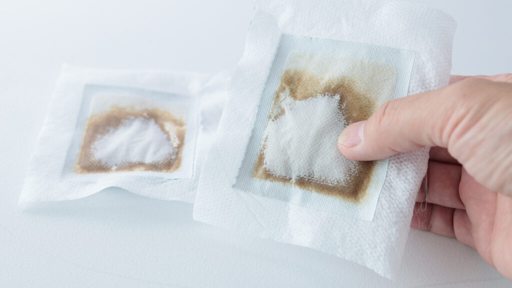 新健康足裏樹液シートの使用後